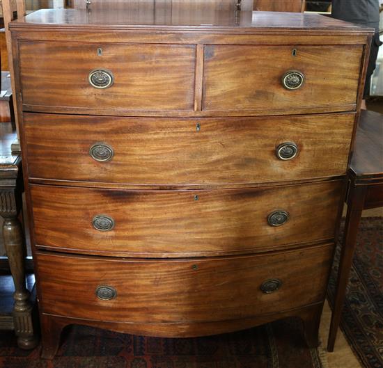 Early 19th Century bow front chest of drawers